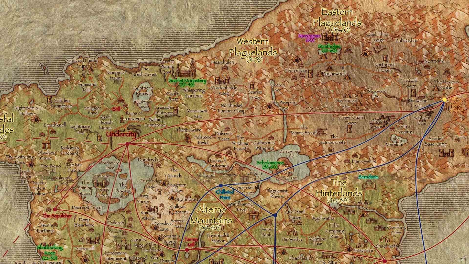 Reddit網友制作魔獸地圖 詳細展現經典舊世世界細節