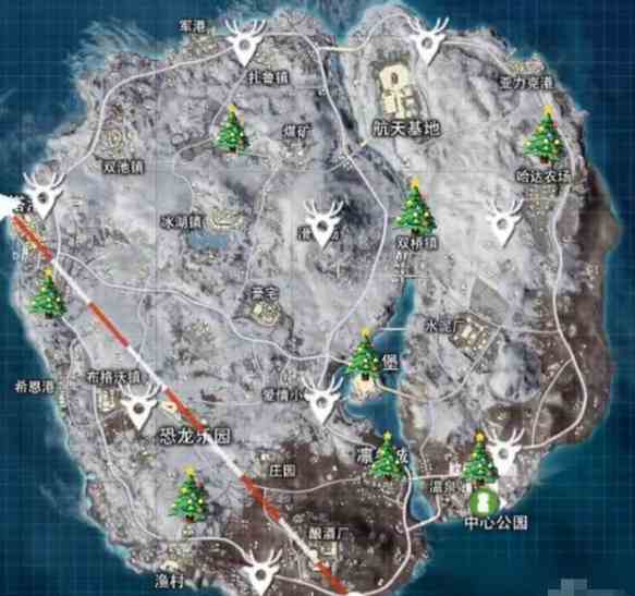 和平精英圣誕樹位置2020 圣誕樹在哪里