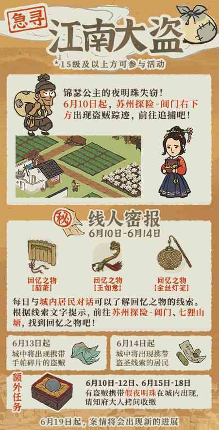 江南百景圖江南大盜活動攻略 江南大盜活動獎勵